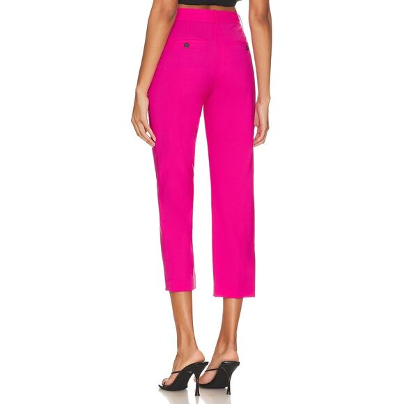 NWT Theory Treeca 2 Good Wool Crop Suit Pants "Carnation" Color Size 6 - Picture 4 of 4